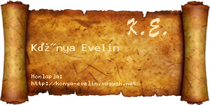 Kónya Evelin névjegykártya